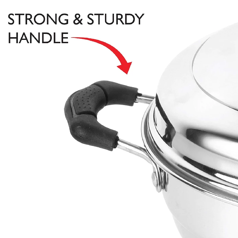 Cello Stainless Steel Induction Base Idli Cooker and Multi Kadhai, 6 Plates-4.webp